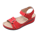 Breakj Shoes 2025 New Casual Round Head Magic Sticker Heel Sandals In Women's