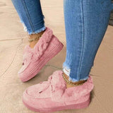 Breakj Autumn And Winter Women's Cotton Boots Plus Thick Low Help To Keep Warm Wool Cotton Shoes