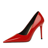 Breakj Simple Thin Heel High Heel Shallow Pointed Head Sexy Thin Professional OL Women's Single Shoes High