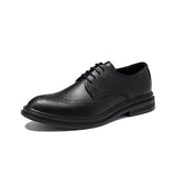 Breakj Shoes Men Korean Edition Fashion Business Dress British Suit Wedding Black Casual Shoes