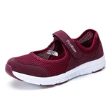 Summer Breathable Women Sneakers Healthy Walking Mary Jane Shoes Sporty Mesh Sport Running Mother Gift Light Flats