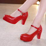 Model Cheongsam T Taiwan Waterproof Platform High Heels Thick Heels Large-Size Professional Work Shoes Show Single Shoe