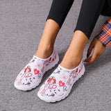Breakj Casual Shoes Women's Sports Trend Light Breathable Cartoon Flat Bottom Single Shoes