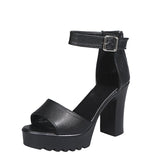 Summer Sandal Shoes for Women 2021 New Arrival Sexy Peep Toe Thick Heels Sandals Platform Casual Russian Shoes