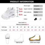 Heels White Sneakers for Women Spring 2023 Chunky Platform Women's Sports Shoes Fashion Thick Bottom PU Leather
