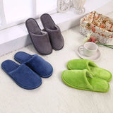 Soft Plush Cotton Slippers Unisex Non-slip Couples Slippers Furry Indoor Home Slippers Women Bedroom Shoes Flip Flops