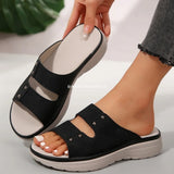 Breakj New Summer Thick-Soled Slippers Women's Shoes Thick Soles With Casual Slippers Outside Wearing Cold
