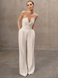 2024 Summer New Pantyhose Set Women's Summer Bubble Bead Mesh Yarn Jumpsuit Leisure