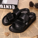 and Women Summer Tide Slippers Sandals Tide Men Korean Non-slip Personality Beach Slippers Black Couple Drag Shoes