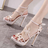 Distributes All Kinds Of Sweet Bows In Stock, Women's Style, Waterproof Table, High-Heeled