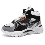 Winter Boots Men Warm Trend Casual Men High Top Shoes Comfortable Sneakers Warm Fur Snow Outdoor Boots Ankle