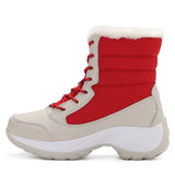 Women Boots Warm Fur Snow Boots For Winter Shoes Women Platform Boots Ankle Waterproof Winter Shoes Woman Heels Botas De