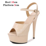 Striper Dance Shoes Women Sexy Show Sandals 13 15 17 CM High Heels Platform Sandals Girls Shoe Party Club Drop Sales Size