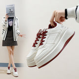 Breakj 2025 Small White Shoes Female New Korean Version Ins Female Students High Platform Sports Board Shoes Trend Versatile