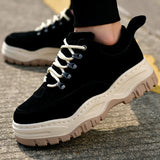 Spring New Retro Men's Trend Low Help Students All Kinds Of Korean Version Of Thick-Soled Muffin Shoes Daddy Shoes Men's