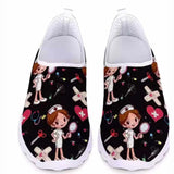 Breakj Casual Shoes Women's Sports Trend Light Breathable Cartoon Flat Bottom Single Shoes