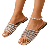 Breakj Summer New Large-Size Fish Mouth Water Drill Flat Bottom Comfortable Lazy Foot Cool Slippers