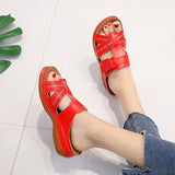 Breakj New Large-Size Anti-Outside Wear Wet Water Sandals Women Retro Fashion Slope And Word Women