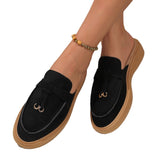 Breakj Large-Size New Autumn 2025 New Fashion Single Shoes With Flat Comfortable Thick-Soled Slippers Women's