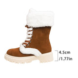 Breakj Autumn And Winter Hair To Keep Warm Thick Bottom Boots Comfortable Round Head With Snow Boots