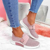 Women Shoes Platform Women Sneakers Summer Mesh Comfy Sock Shoes Soft Rubber Sole Slip-On Hot Flat Woman Vulcanize