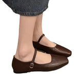 Jane Small Leather Shoes Spring 2024 New Temperament French Small Heel Shoes With Skirt Evening Wind Gentle Single
