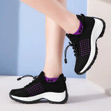 Casual Shoes Walking Summer Sneakers Women Mesh Lace Up Flat Shoes Sneakers Women Vulcanized Shoes Woman Tenis