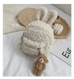 Lamb Plush Children's Backpack Kindergarten Boys And Girls Student School Bag Baby Cartoon Small