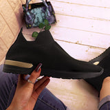 Women Vulcanized Shoes Platform Shoes Woman Solid Color Ladies Shoes Casual Breathable Wedges Ladies Walking