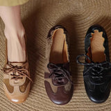 Breakj Enough Not To Take Off!2024 New Autumn Soft Leather Single Shoes Women Soft Sole Ballet