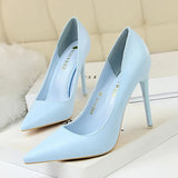 Breakj Korean Version Of Fashion Simple Women's Shoes Show Thin High Heels Fine Heel Super High Heel Shallow Mouth