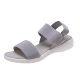 Breakj Sandals Women's Summer Thick-Sed Flats Fish Mouth Tight Size Sandals Women's Shoes