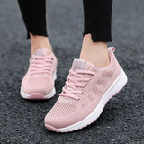 Shoes For Women Fashion Breathable Walking Mesh Flat Shoes Sneakers Women 2021 Gym Vulcanized Shoes White Female