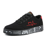 Canvas Sneakers 2021 Flat Sport Shoes Woman Men Unisex heart Design Ladies Red Casual Vulcanized Shoe Tennis Size