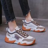 Breakj Women's Shoes With Thick-Bottomed Old Dad Shoes 2025 Summer New Fashion Lace-Up Single Shoes For Students Casual Sports