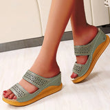 Sandals Women Comfortable Open Toe Beach Sandals Women Shoes Outdoor Female Slippers Slip On Wedge Sandals Footwear