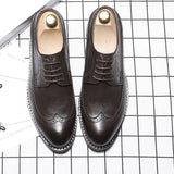 Breakj Men's Casual Shoes Lacing Block Business Shoes 37 Fashion Tide Shoes