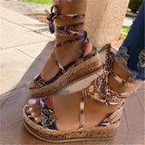 New Women Platform Sandals Fashion Snakeskin Buckle Strap Mid Heel Shoes Wedding Party Dress Female Sandals Shoes