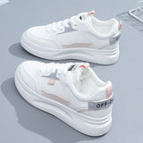 Breakj White Shoes Women 2025 Autumn New Ins Korean Version Of Thick Soles To Increase The Number Of Students Shoes Women's Casual Lace