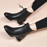 Boots 2023 Autumn And Winter New Style Red Heels Fashion Boots Round Head Lean Short Boots Two Kinds Of High-Heeled Women's