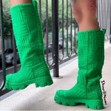 Women's Boots Luxury Brand 2023 New Women's Thick-soled Thick-heeled Warm Boots Women's Towel Cotton Boots Motorcycle