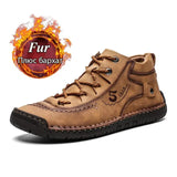 Men's Fashion Casual Shoes Flat Martin Boots Leather Shoes Outdoor Shoes Plus Size