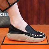 Casual Slip-on Round Toe Loafer Women 2023 Spring and Autumn New Comfortable Soft-soled Not Tired Feet Women's