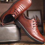 Male Dress Shoes Man Casual Leather Shoes Business Mens Shoe Men Loafers England Flats Breathable Sport Outdoor