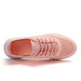 Women Sneakers 2021 Breathable Mesh Light Lace Up Flat Casual Sport Running Shoes Woman Purple Pink White Tennis