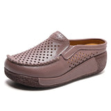 Breakj Summer Women's Leisure Comfortable Mother Cool Drag Fashion Rocking Shoes Thick-Soled Loose Cake Bun Half