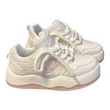 Breakj New Thick-Bottomed Plus Velvet Shoes Spring And Autumn Small White Shoes Women Casual Shoes Female Students Warm Cotton