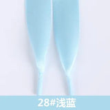 Lace Ribbon Candy Color Double Face Smooth Bud Silk Wide Flat Shoelaces 30