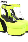 Dropship 2023 Summer Platform High Heeled Women's Shoes Sandals Office Lady Walking Comfy Woman Shoes Big Size