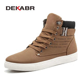 2022 Hot Men Shoes Fashion Warm Fur Winter Men Boots Autumn Leather Footwear For Man New High Top Canvas Casual Shoes